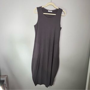 Bryn Walker Organic Cotton Hemp Dress Gray Sleeveless 907
